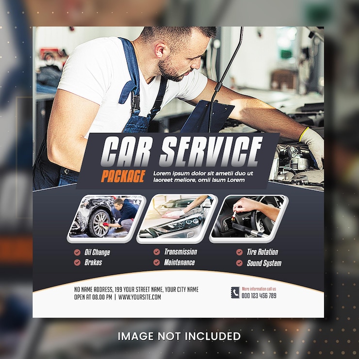 Flyer autoreparatie autoservice