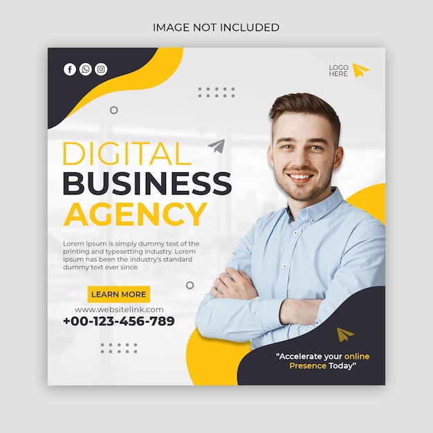 A flyer for a business agency that says digital business agency design