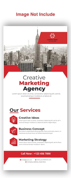 A flyer for creative marketing agency