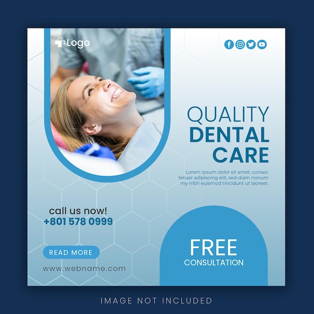 A flyer for a dental care service.