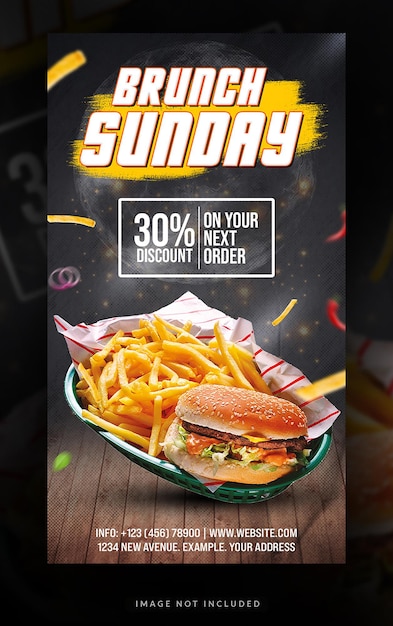 PSD a flyer for a fast food restaurant that says 30 off on it