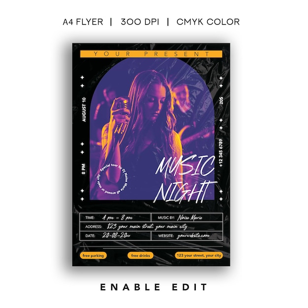 Flyer for musikkarrangement