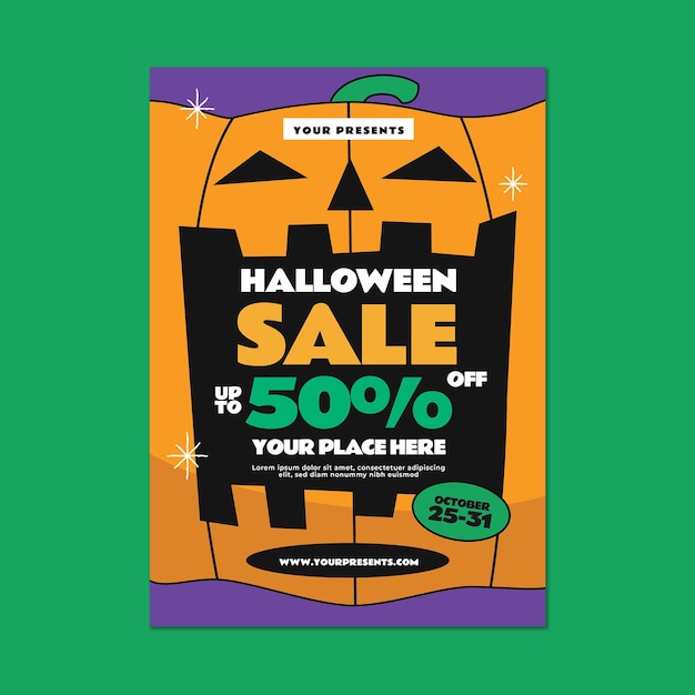 PSD flyer halloween-uitverkoop