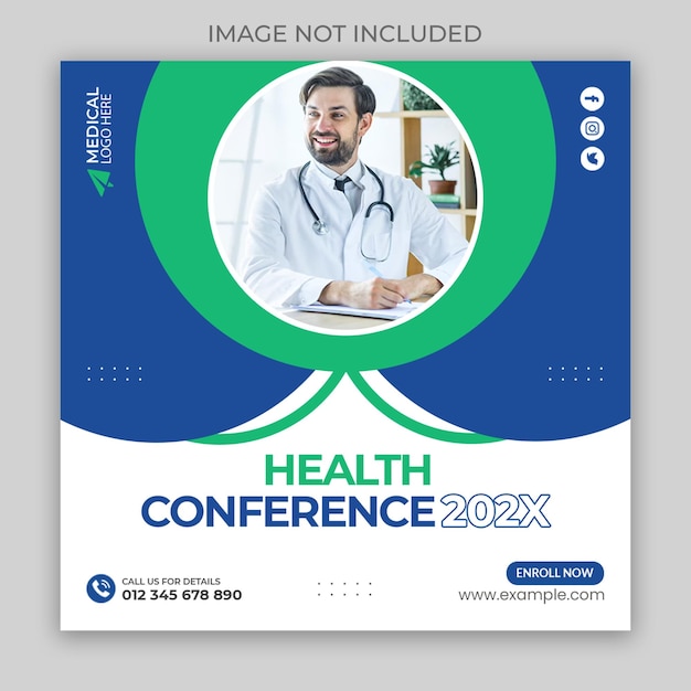 PSD a flyer for health conference 2020