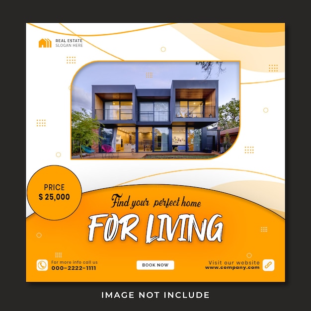 A flyer for a home for living.