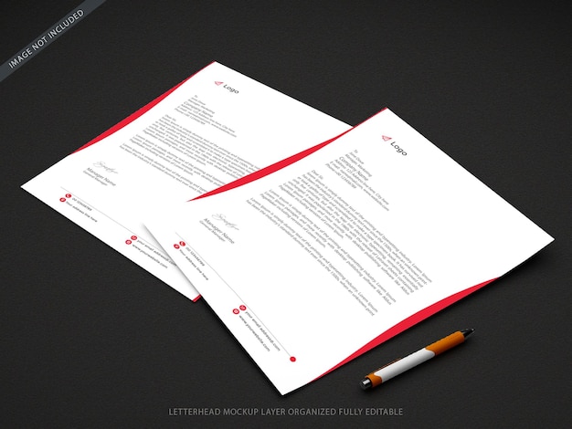 PSD flyer, letterhead, daily planner, and  budget planner mockup template premium psd