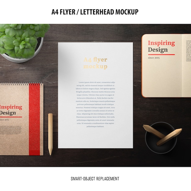 flyer or letterhead mockup