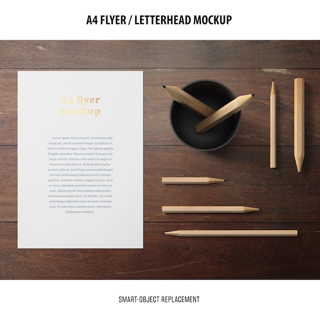 flyer or letterhead mockup