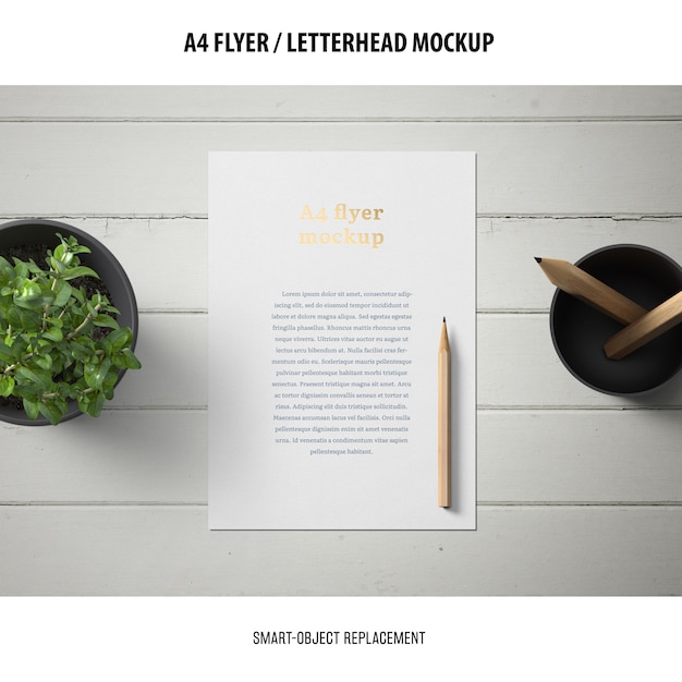 flyer or letterhead mockup