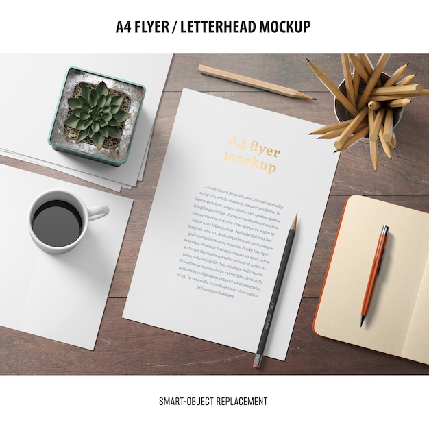 flyer or letterhead mockup