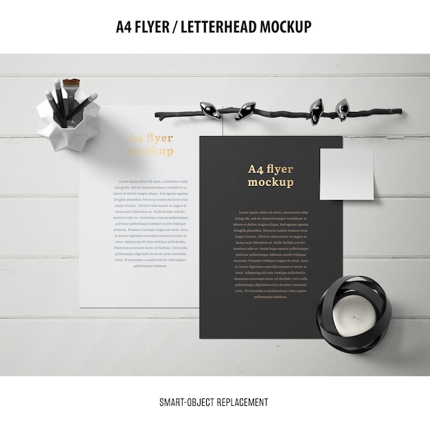 Flyer or Letterhead Mockup