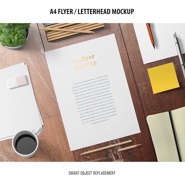 flyer or letterhead mockup