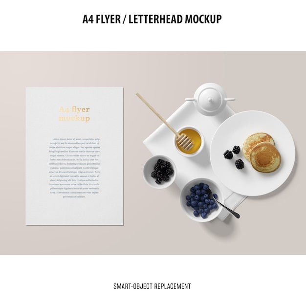 flyer or letterhead mockup