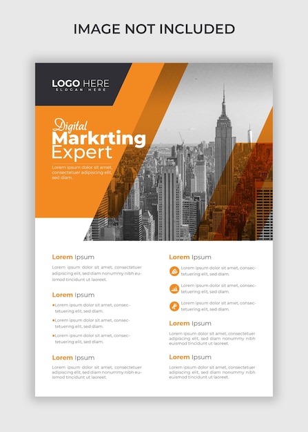 A flyer for a marketing expert