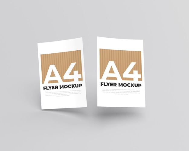 Flyer Mockup in 3d rendering