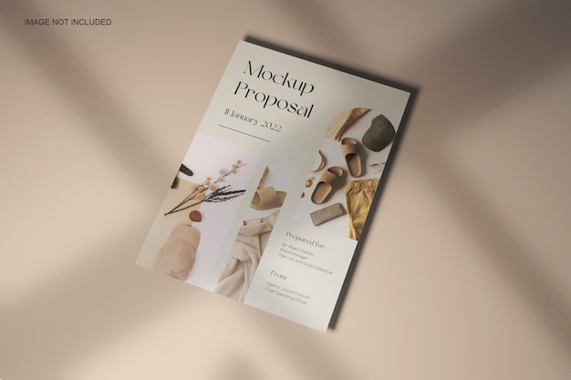 Flyer Mockup A4 schaduwoverlay
