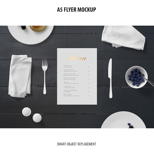 Flyer Mockup in a desktop