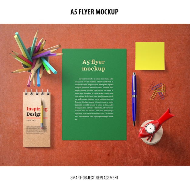 Flyer Mockup in a desktop