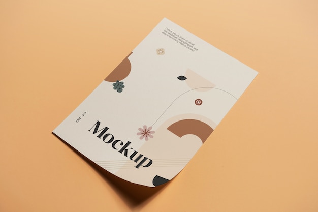 PSD flyer mockup in muted colors