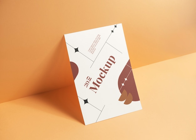 PSD mockup di volantini in colori tenui