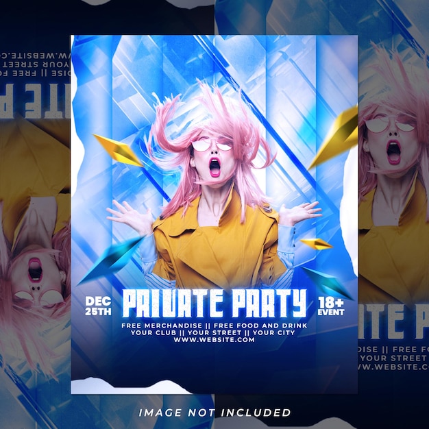 Anime Party PSD Flyer Template