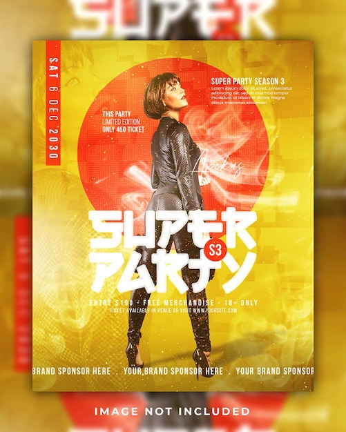 Flyer music party and banner template