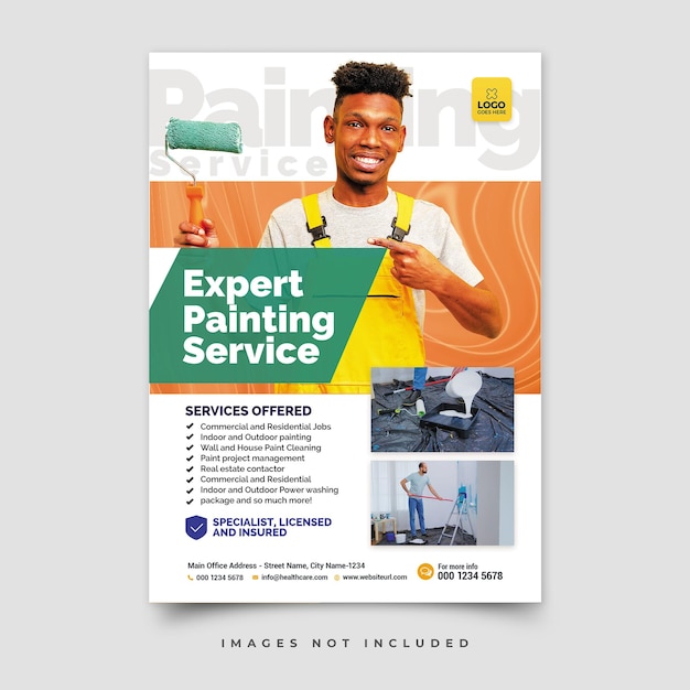 A flyer for a painting service with images not included.