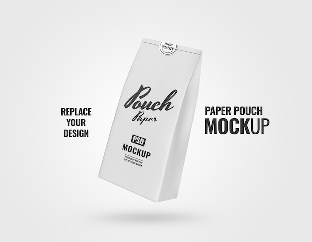 Flyer paper pouch mockup