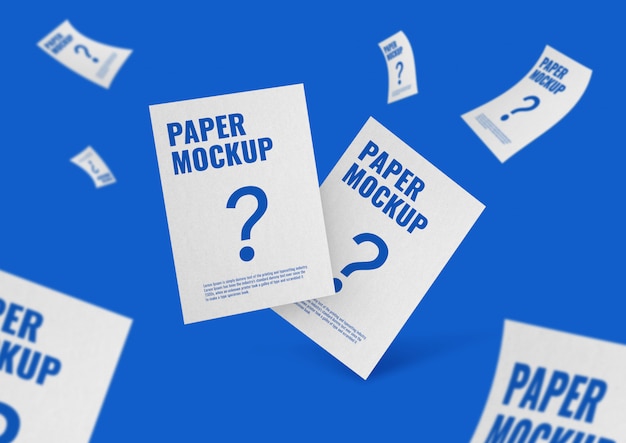 PSD flyer paper sheet mockup