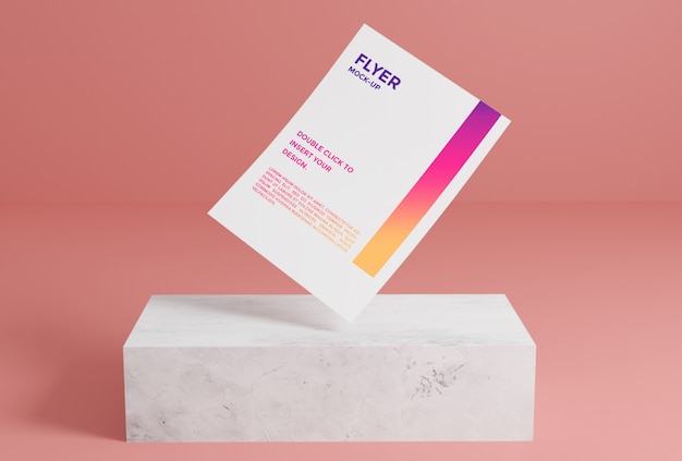 Flyer papieren mockup Premium Psd