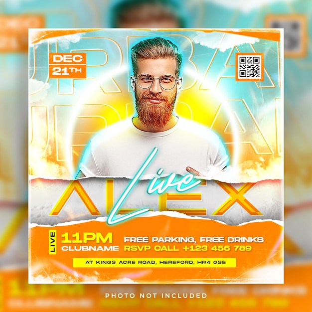 Flyer party post premium psd