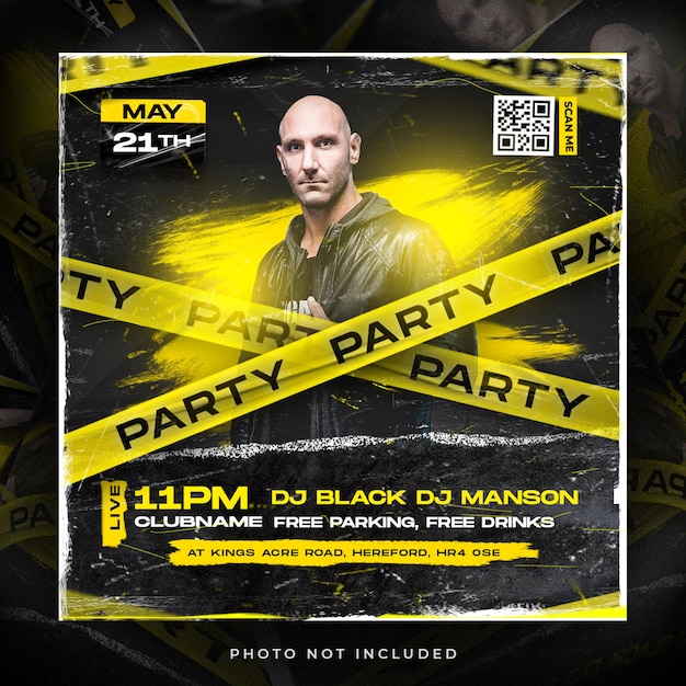 Flyer party post premium psd