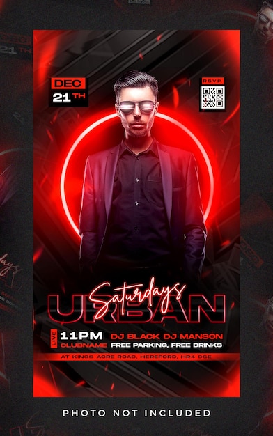 Flyer party verhaal premium psd