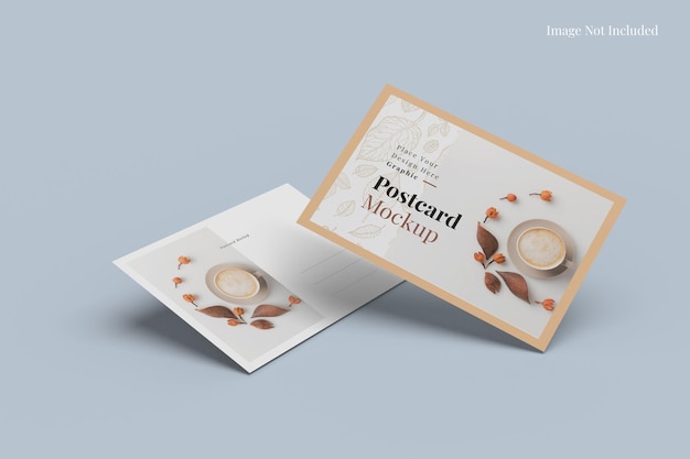 PSD flyer postcard mockup