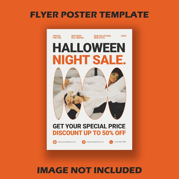 Flyer Poster a4 Halloween Sale