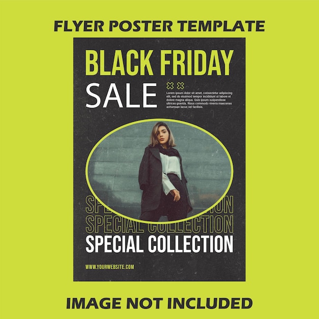 PSD volantino poster vendita del black friday