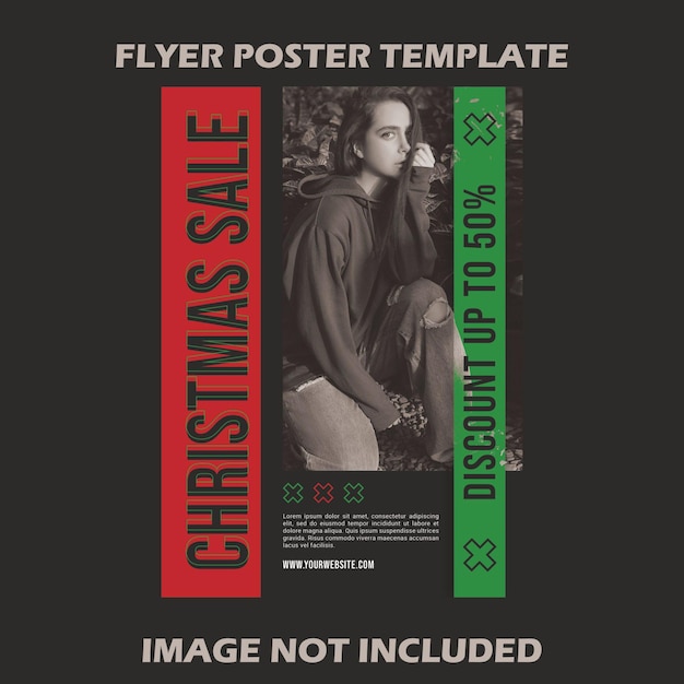 PSD flyer poster christmas sale