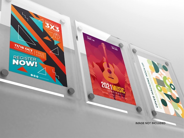 Flyer poster display psd mockup