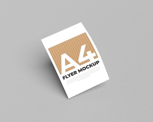 PSD flyer or poster mockup in 3d rendering