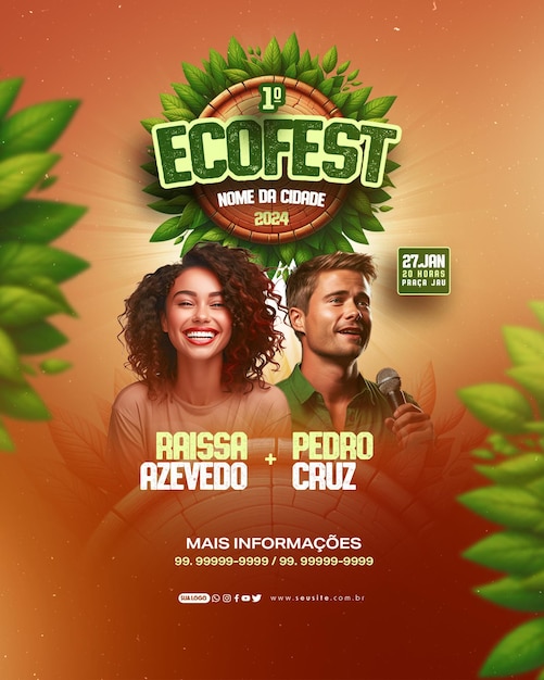 PSD flyer primeiro ecofest 2024