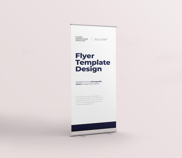 Flyer Roll Up Banner Template Mockup (Voorbeeld van een flyer)