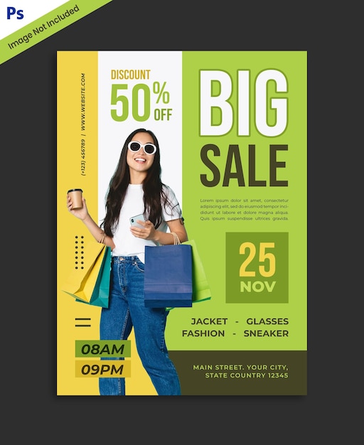 PSD flyer sale