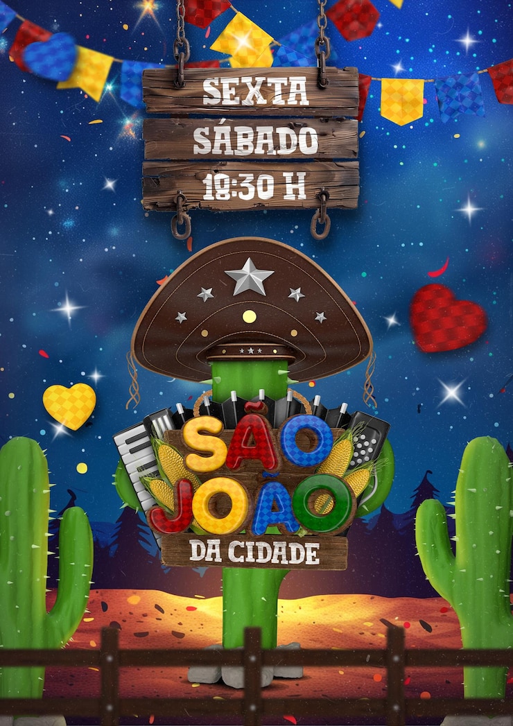 PSD flyer sao joao festa junina wydarzenie