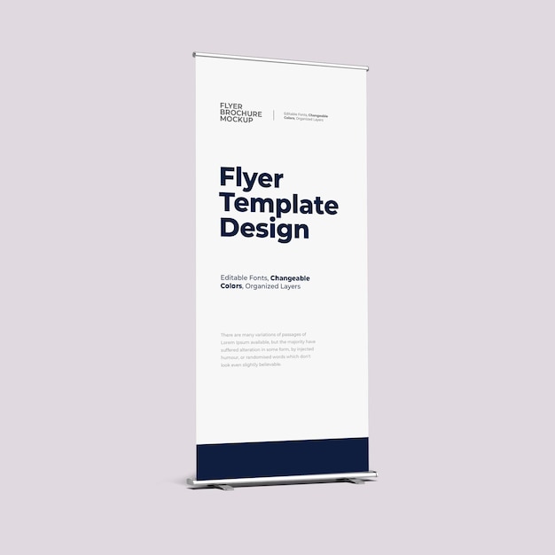 Flyer Template Design on RollUp Banner Display
