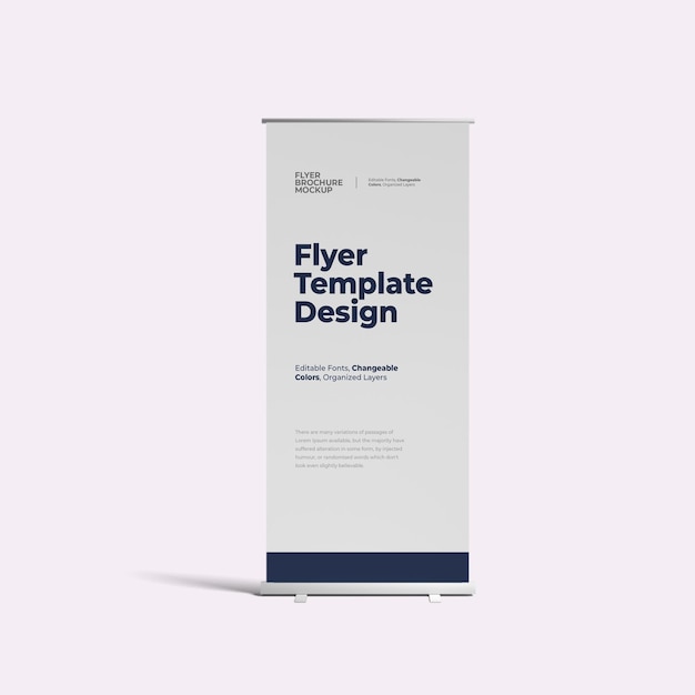 Flyer Template Design RollUp Banner Mockup for Marketing and Promotions