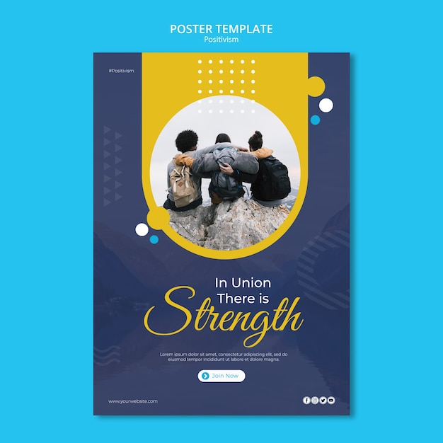 Flyer template for staying positive