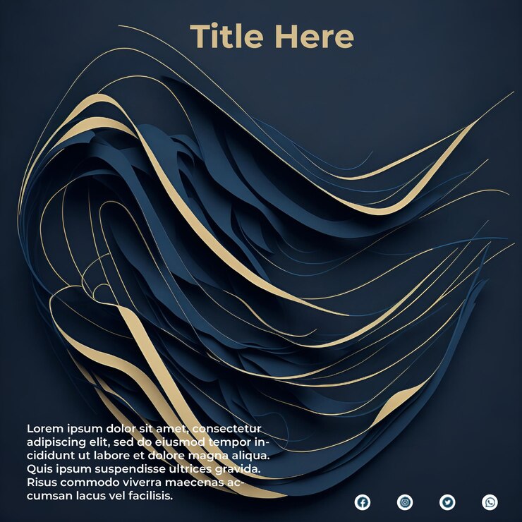 PSD flyer template with abstract design