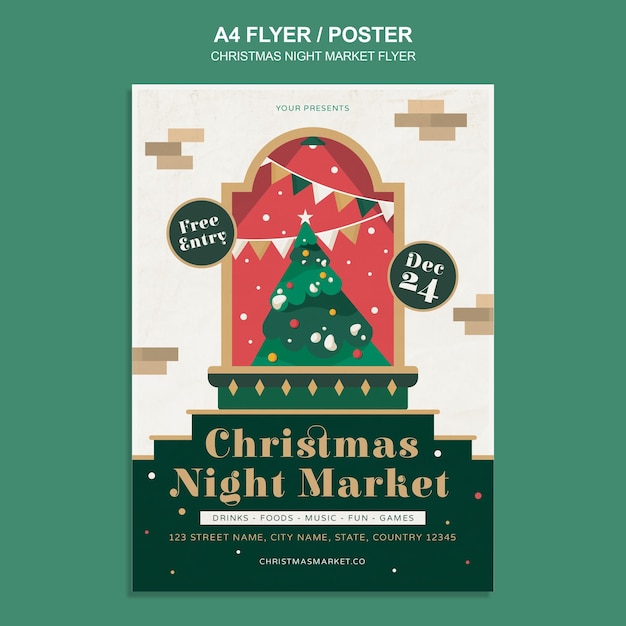 PSD flyer van de kerstmarkt.