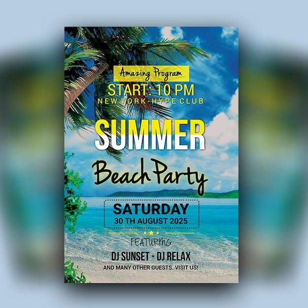 Flyer van het zomerfeestje