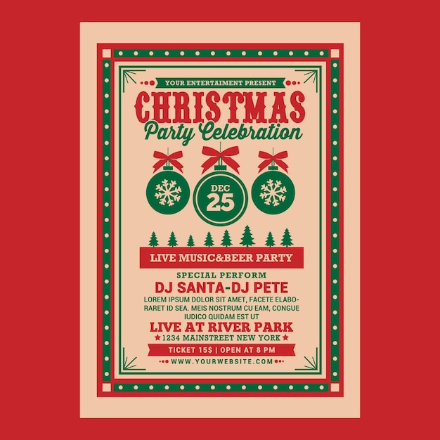 Flyer voor de viering van het kerstfeest 3